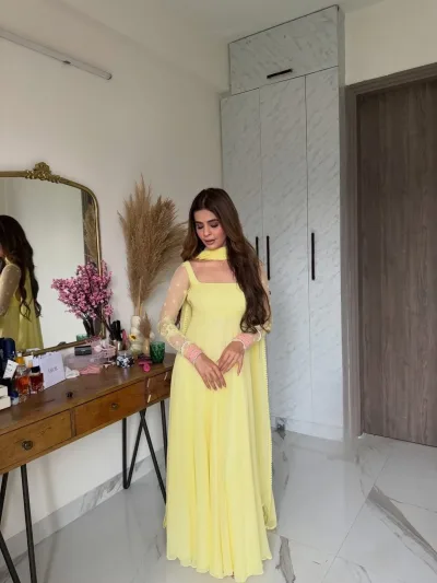 Designer Faux Georgette  Maxi Anarkali Suit